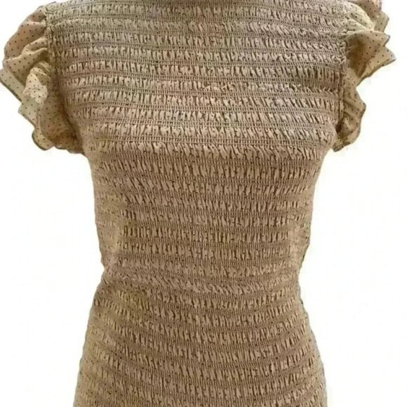 Storia Tan & Black Mini Dress size Small - Picture 2 of 13